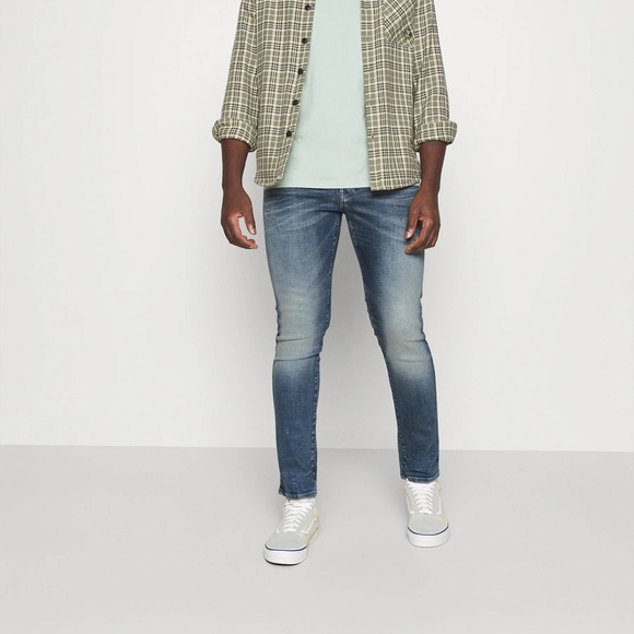 NWT G Star 3301 Slim faded clear sky size 31x32 original price marked $ 150 - Picture 4 of 15